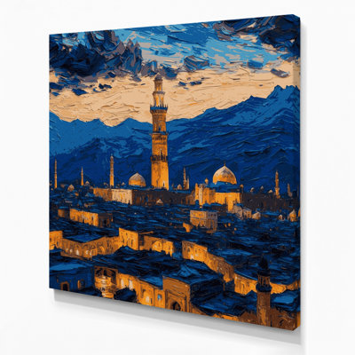 Cities Tehran Iran Blue Canvas Wall Art