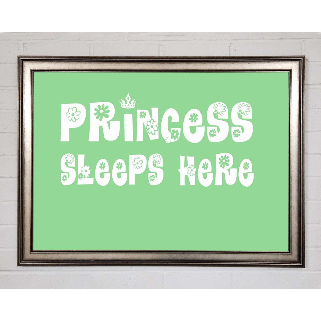 Gyeong Princesss Sleeps Here - Geschlossene Ecke Rahmen Typografie