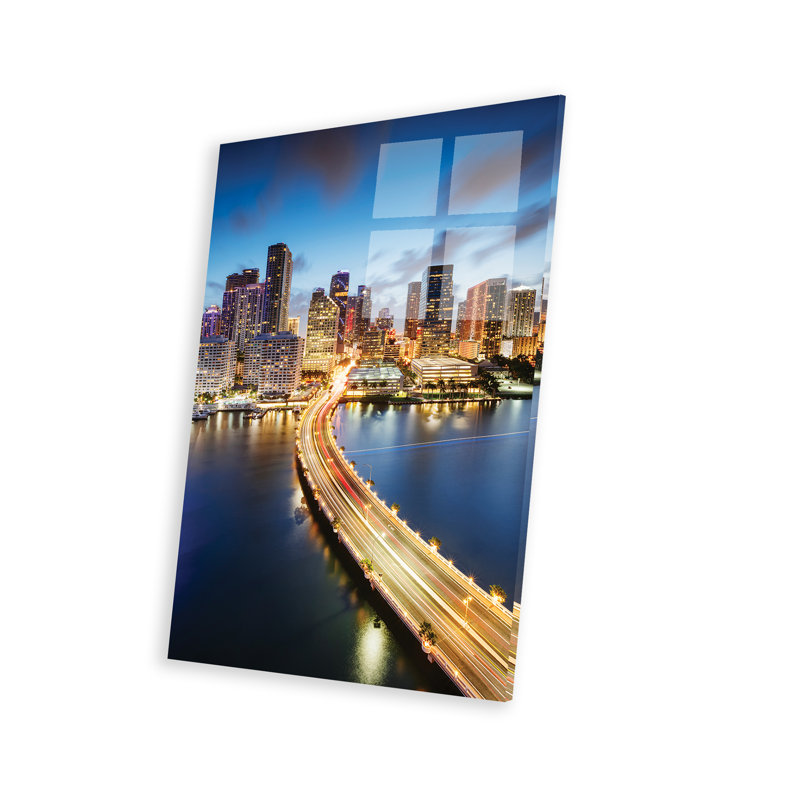 «Miami Skyline at Night II» par Matteo Colombo - impression sans cadre