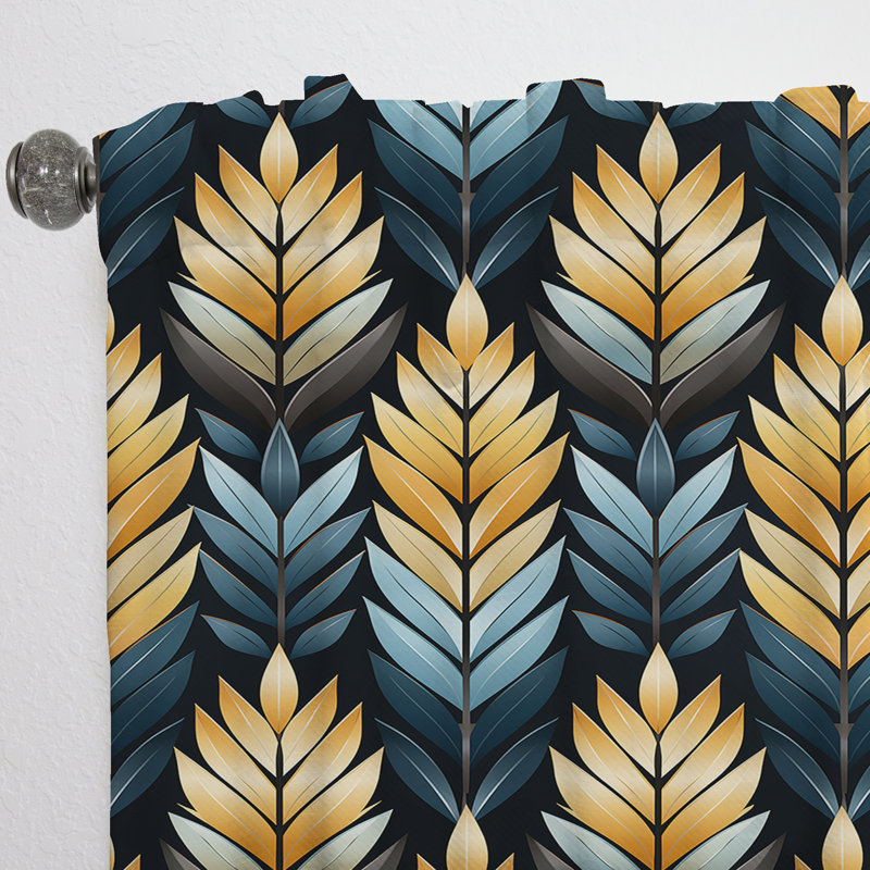 Motif à chevrons Tribal Essence - Rideau à chevrons - Rideau obscurcissant à chevrons - 1 panneau, L 52 po x L 63 po