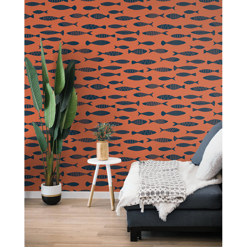 Rouleau de papier peint L 27 pi x l 27 po Annerie, Récif de corail