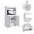 Charlotte 1-Shelf 2-Door Kitchen Pantry White