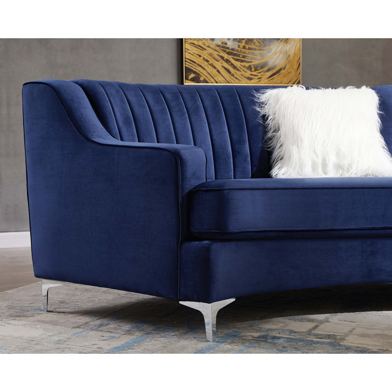 Velvet Curved Sofa