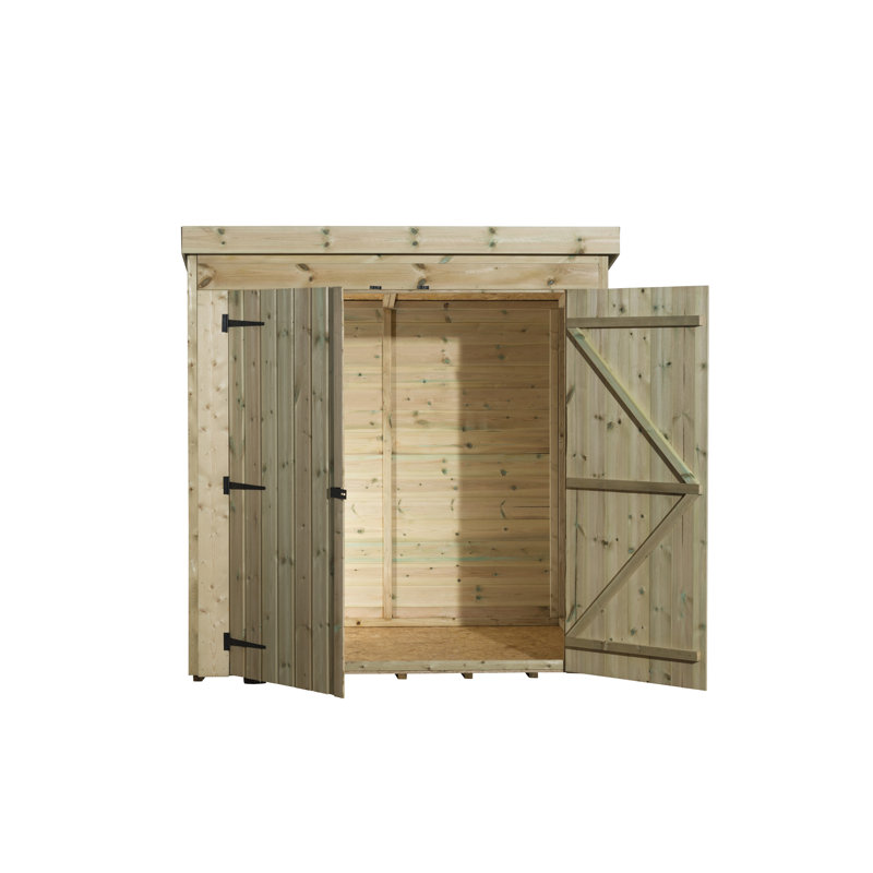 10 ft. W x 5 ft. D Solid Wood Tongue & Groove Pent Garden Shed