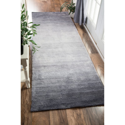 Deskins Solid Colour Hand Woven Area Rug