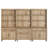 Sideboard Cabinet With Bar Hutch, Buffet Cabinet With 4 Wood Doors, 5 Drawers And 3 Tier Shelves, Oak, 101''