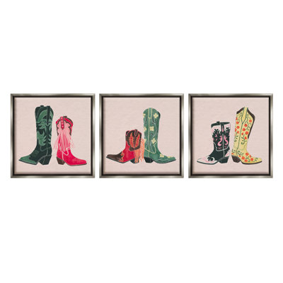 " Trendy Cowgirl Boots " by Grace Popp 3 - Pieces
