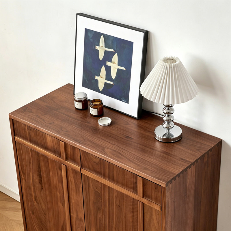 Buffet décoratif moderne couleur noyer