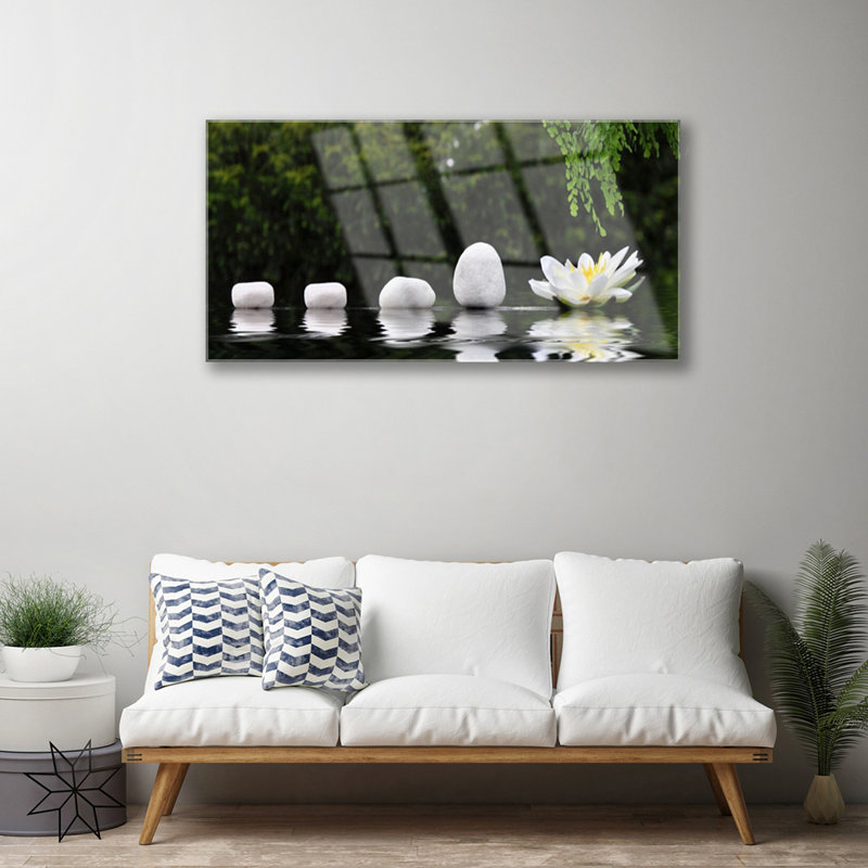 Art Stones Flower - No Frame Print on Glass