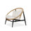 Chaise longue d'extérieur en acier avec coussins Elinor Papasan