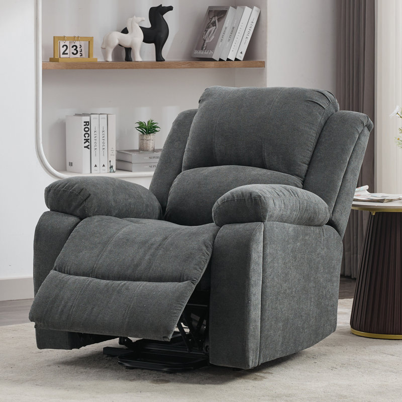 Saaskia Upholstered Heated Massage Chair, Grey