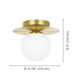 Nasim Single Light Glass Flush Mount