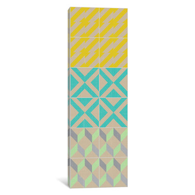 «Elementary Tile Panel III» par Chariklia Zarris, impression sur toile tendue sur châssis