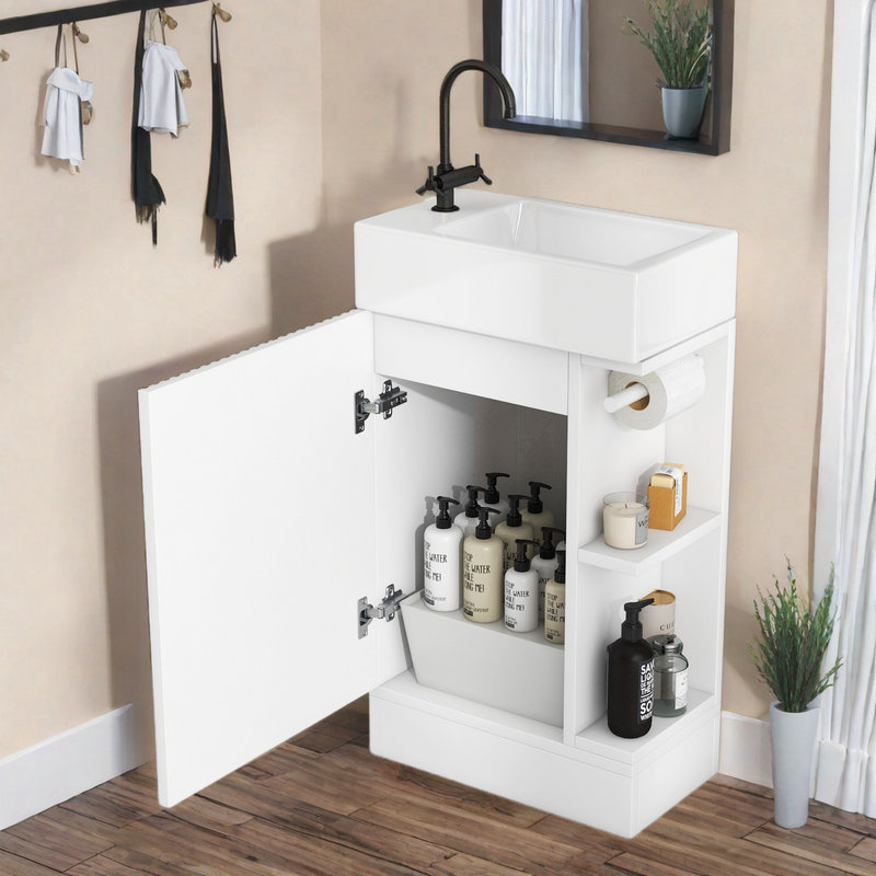 Ensemble de meuble-lavabo simple 18,6 po Keiler, Blanc