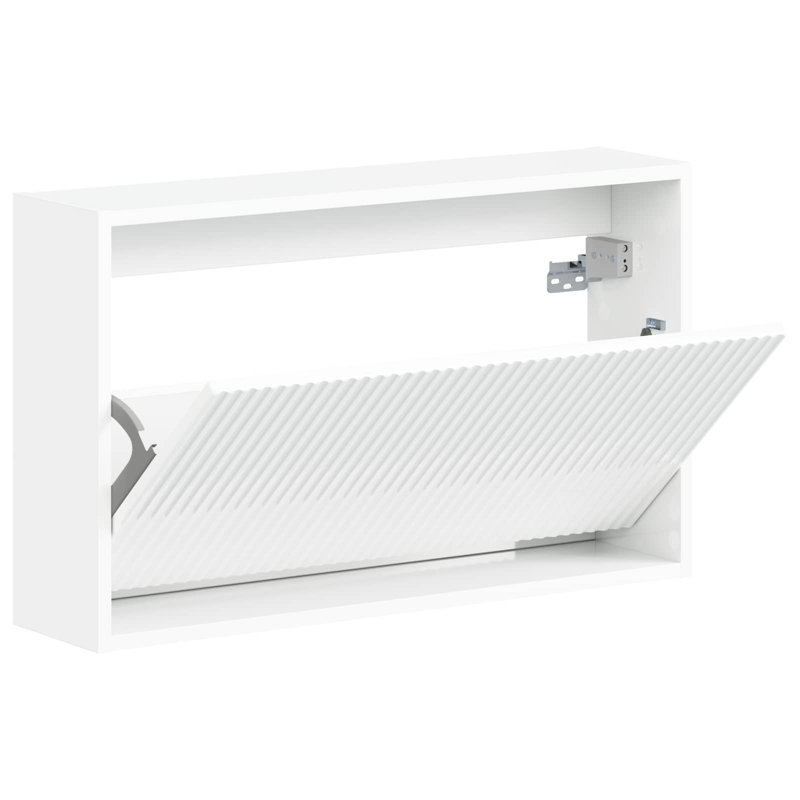 Shoe Storage, High Gloss White, 43 cm H x 71 cm W x 17 cm D