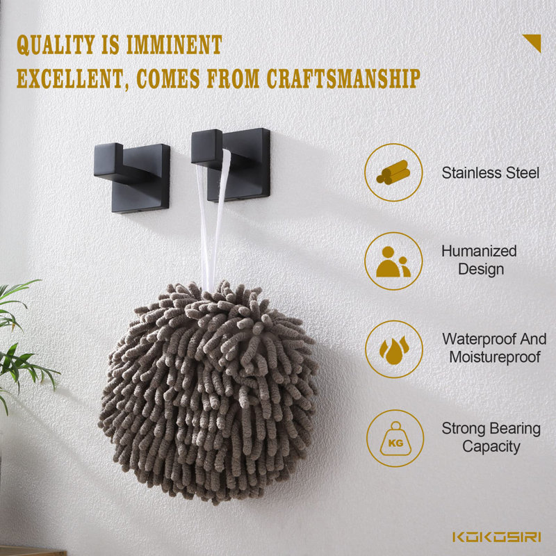 5 - Piece Bathroom Hardware Set, Matte Black
