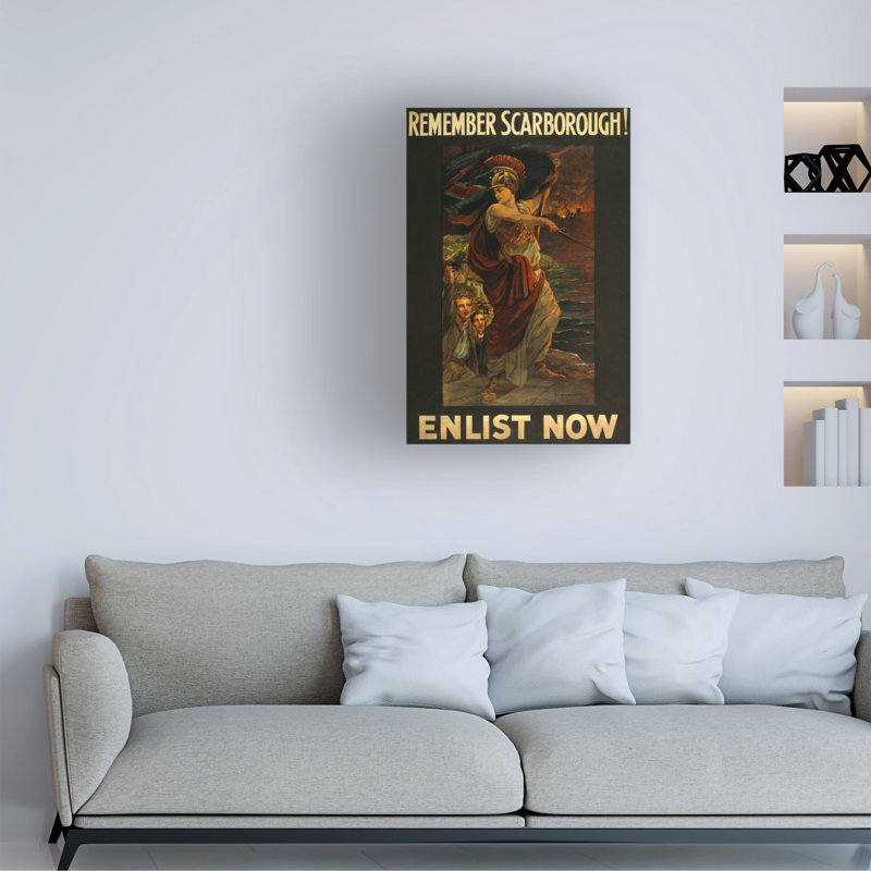 «Edith Kemp-Welch», affiche de formation «Keep Scarborough! En enrôler maintenant, pub. Art sur toile de 1914