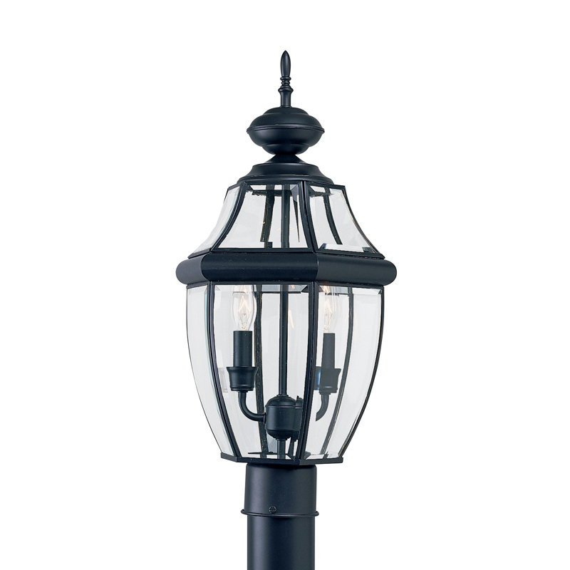 Lancaster Two Light Outdoor Post Lantern from Generation Lighting , Black, No