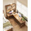 Combinaison bureau / ordinateur en L en bois massif-263415412