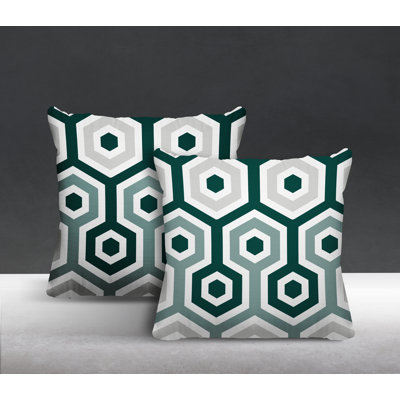  Indoor / Outdoor Geometric Square Throw Pillow
