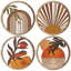 Décoration murale bohémienne ronde en bois 4 pièces