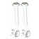 Universal White Plastic Toilet Seat Hinge Bolt Screws - Top Mount Replacement with Plastic Nuts