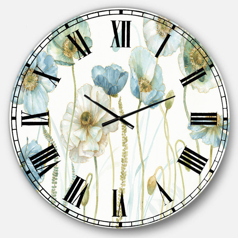 My Greenhouse Cottage Flowers IV - Horloge murale traditionnelle, Grand