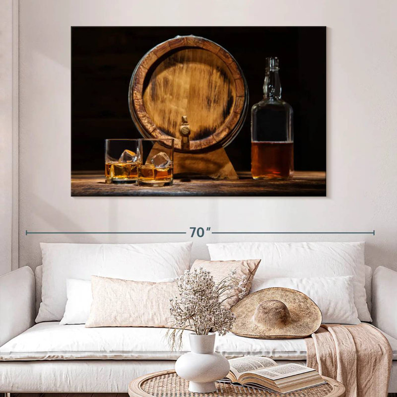 Yarlin Good Age Whisky, H 34 po x l 51 po