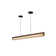 Nubis Linear Pendant - Walnut - Black Canopy - Split Canopy - Integrated LED - 2700K