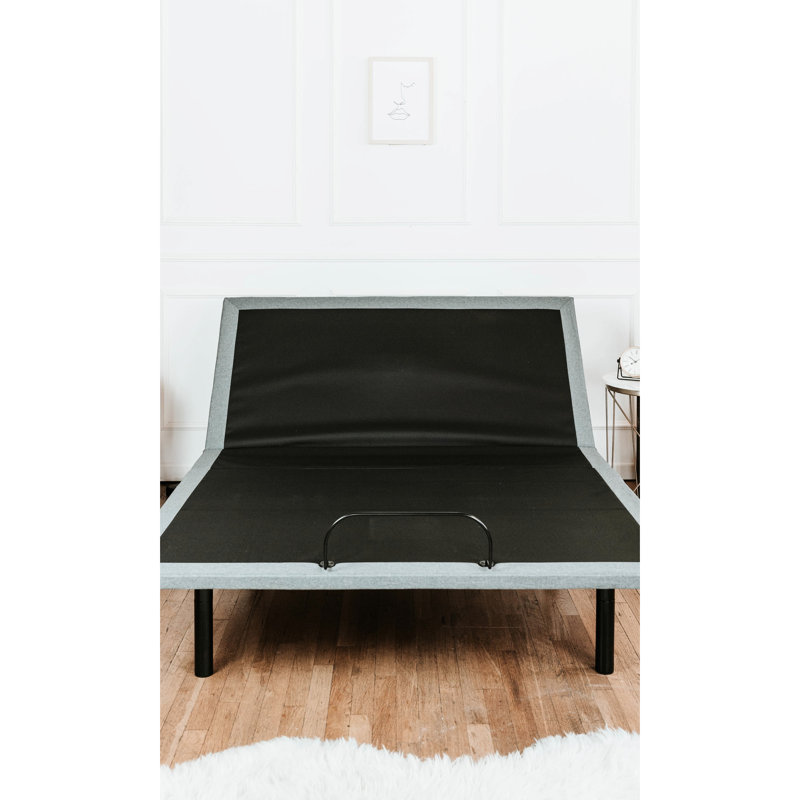 Base de lit simple TG réglable - Btx5 avec réglage de la tête et des pieds, 4 ports, double massage à 3 niveaux, sous éclairage, positions de mémoire, moteurs 6000N, lampe de poche sans fil à distance, aucun sommier requis