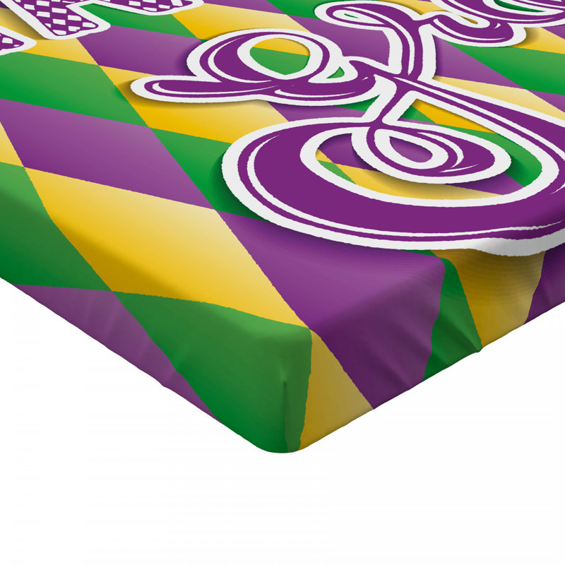 Microfiber Geometric Fitted Sheet, Full Fitted Sheet