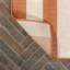 Hedva Two-Tone Wide Stripe Orange/Beige Indoor/Outdoor Rug-1348410506