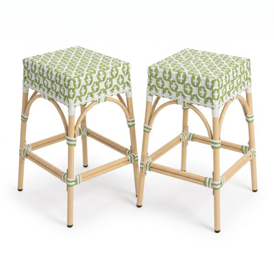 25'' H Wicker Patio Bar Stool