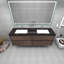 Ensemble de meuble-lavabo double mural 72 po Goodlow Kody-703398802