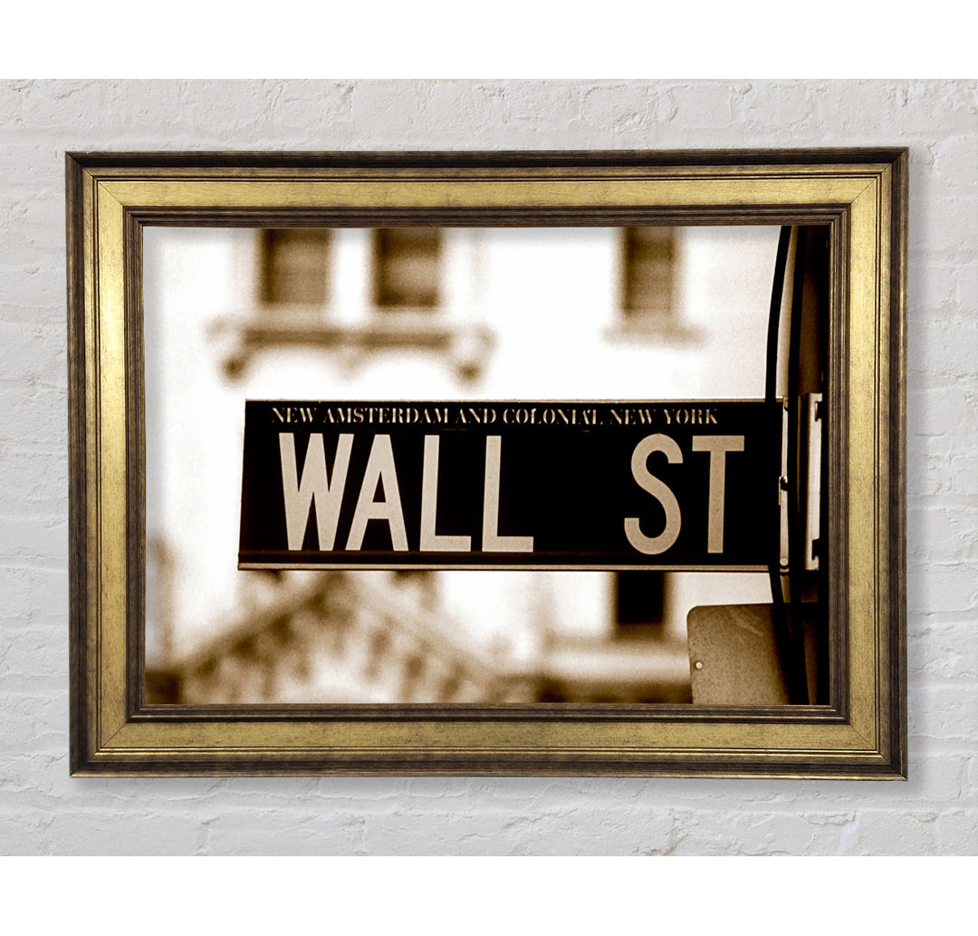 New York City Wall Street - Einzelner Bilderrahmen Kunstdrucke