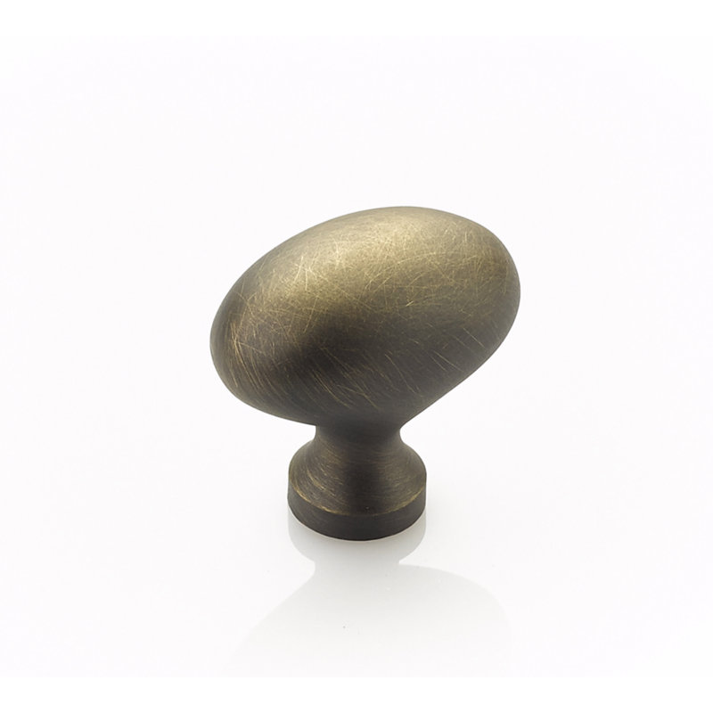 Traditional Round Knob, Antique Light Brass