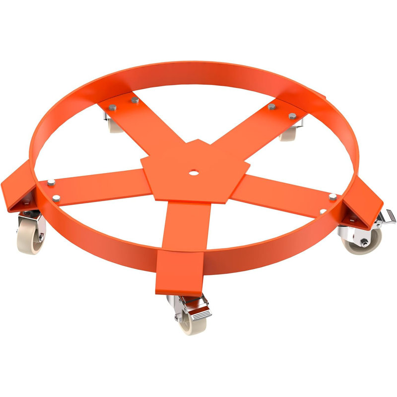 55 Gallon Oil Drum Dolly with 5 Swivel Casters Wheel for Warehouse Drum Handling