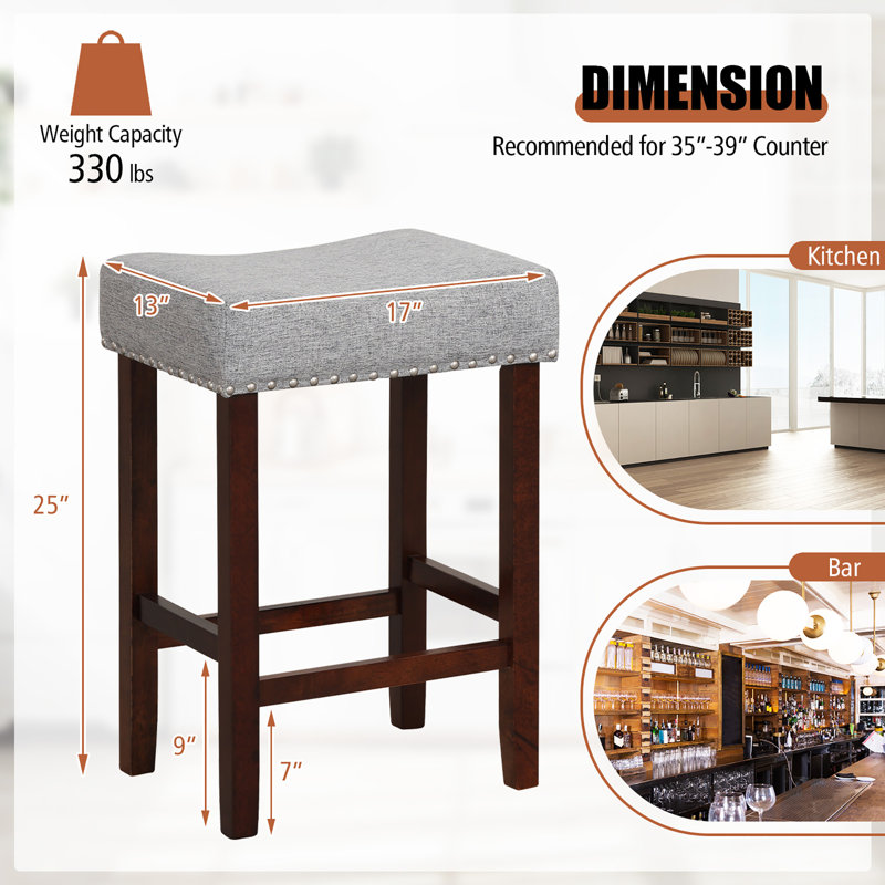 Tabouret de bar et de comptoir, Tabouret de comptoir (siège d'une hauteur de 25 p, gris