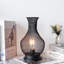 Lampe décorative en forme de vase de 11 po de haut avec ampoule Edison (noir)