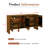 60" Wood Mid Century Modern Sideboard With Adjustable Shelves-116480061