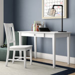 Aeliana 2 Piece Solid Wood Writing Desk Office Set