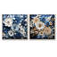 Ensemble de 2 collages de fleurs bleues et blanches saisonniers-479051656-479051700