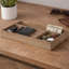 Plateau décoratif décoratif avec 4 compartiments, bois de sapin brun 16 pouces