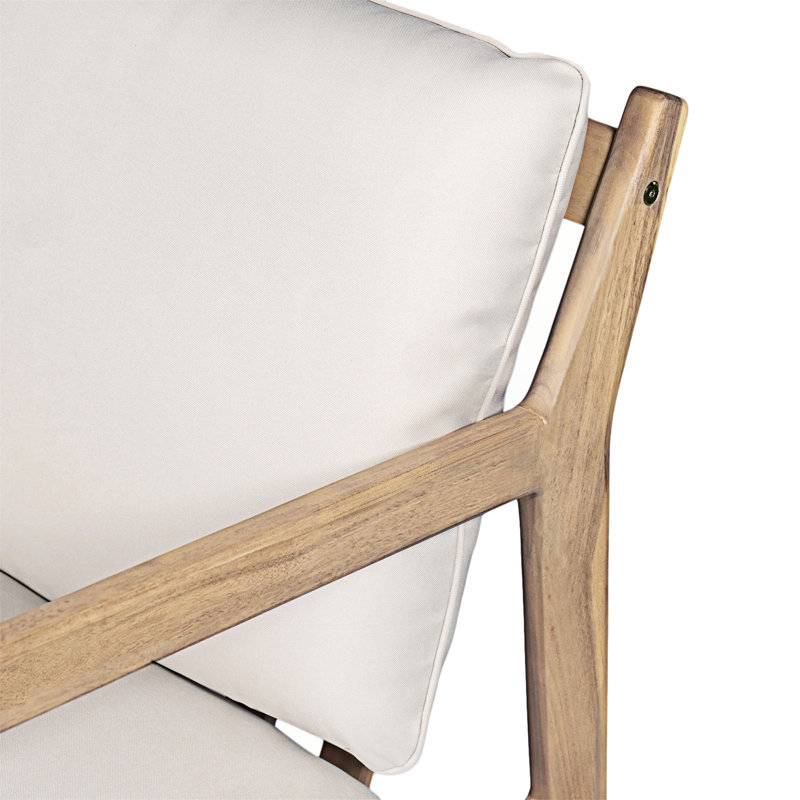 Causeuse d'extérieur en bois avec table basse