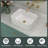 16 Inch Topmount Rectangular White Bathroom Ceramic Vessel Sink 