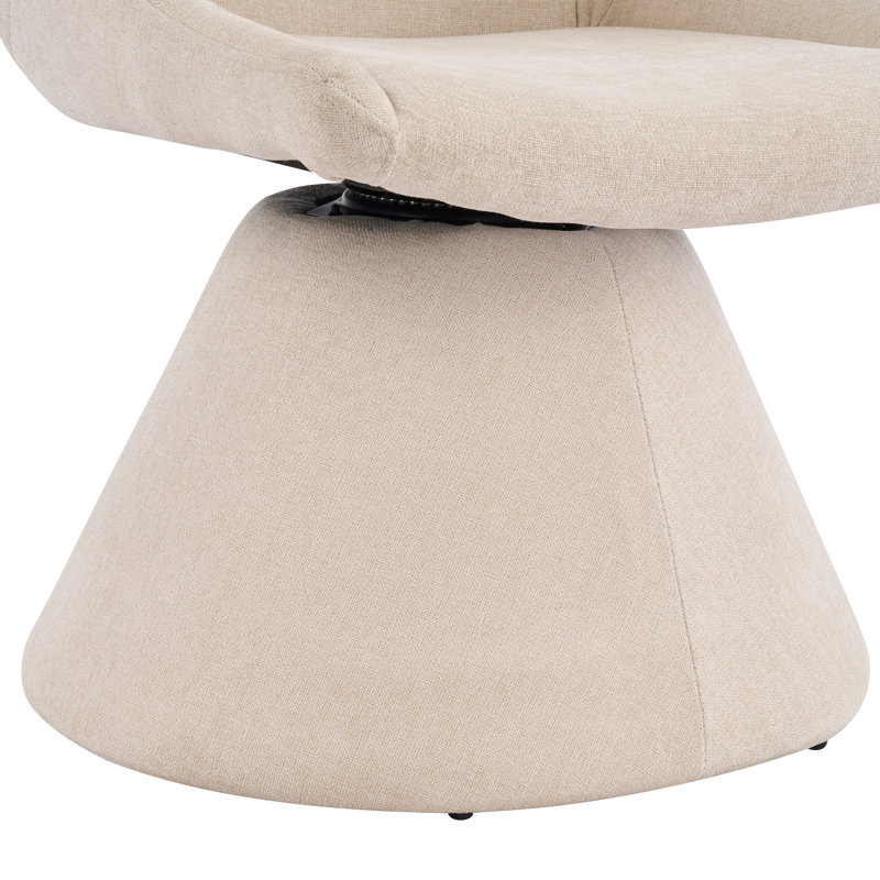 Chaises de salle à manger pivotantes Aurelio, Beige