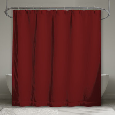 Solid Maroon Background Shower Curtains Extra Long