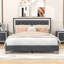 Grand lit tapissier avec lumières DEL Harsukh-1588544473