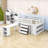 Englas Kids Full Loft Bed with Drawers-275118139