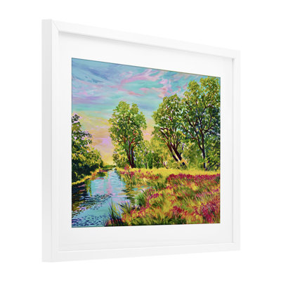 Jour de grâce, reproduction de paysage encadrée sous verre, par Lee Ann Zirbes